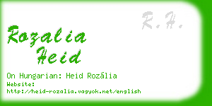 rozalia heid business card